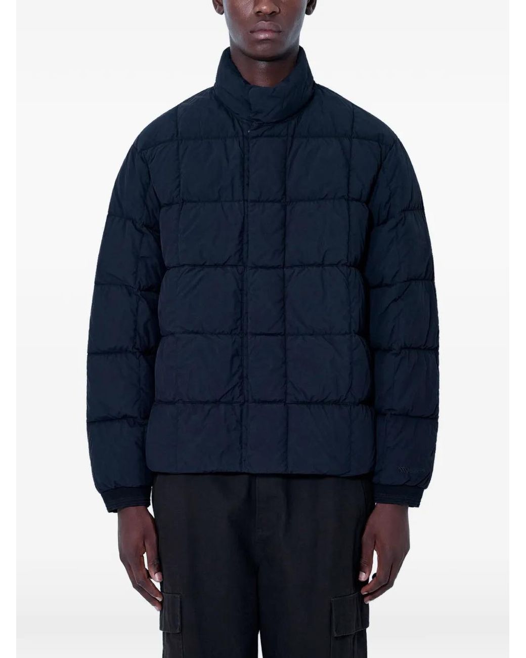 MOOS STUDIO Blue Doudoune Matelassée for men