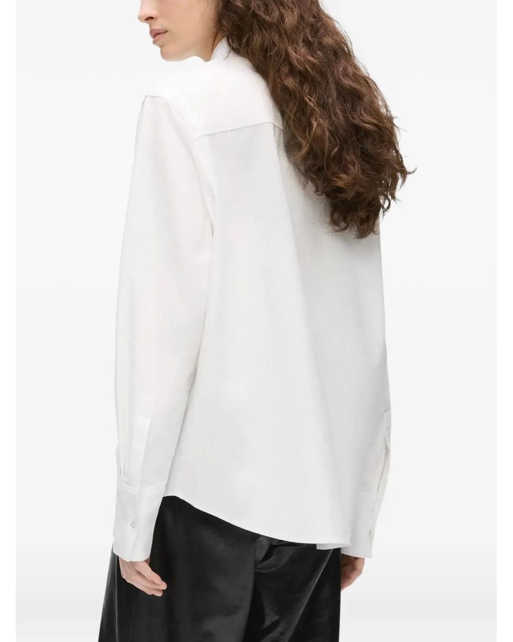Karl Lagerfeld White Ikon Buttoned Cotton Shirt