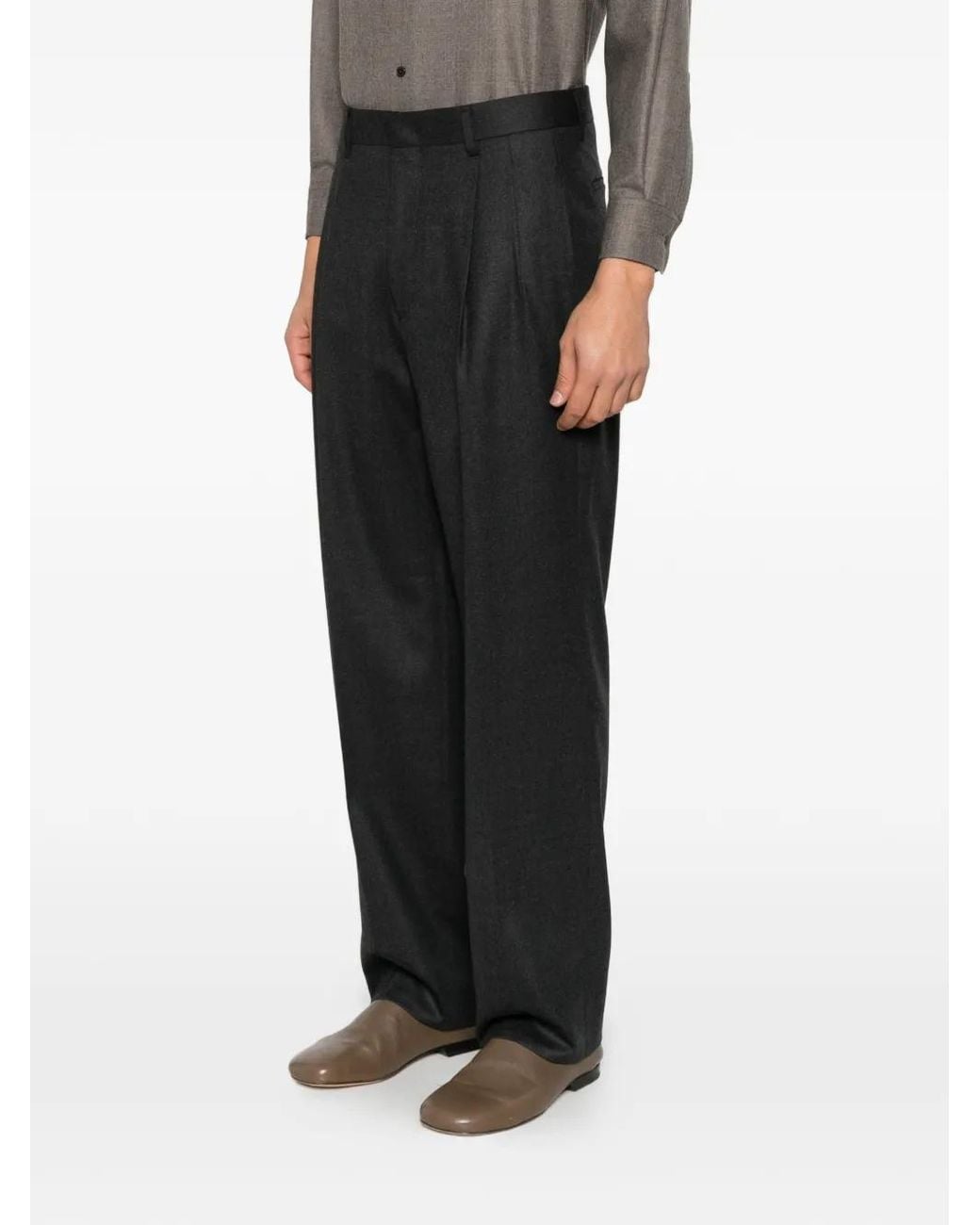 BE ABLE Black Pleated Trousers for men