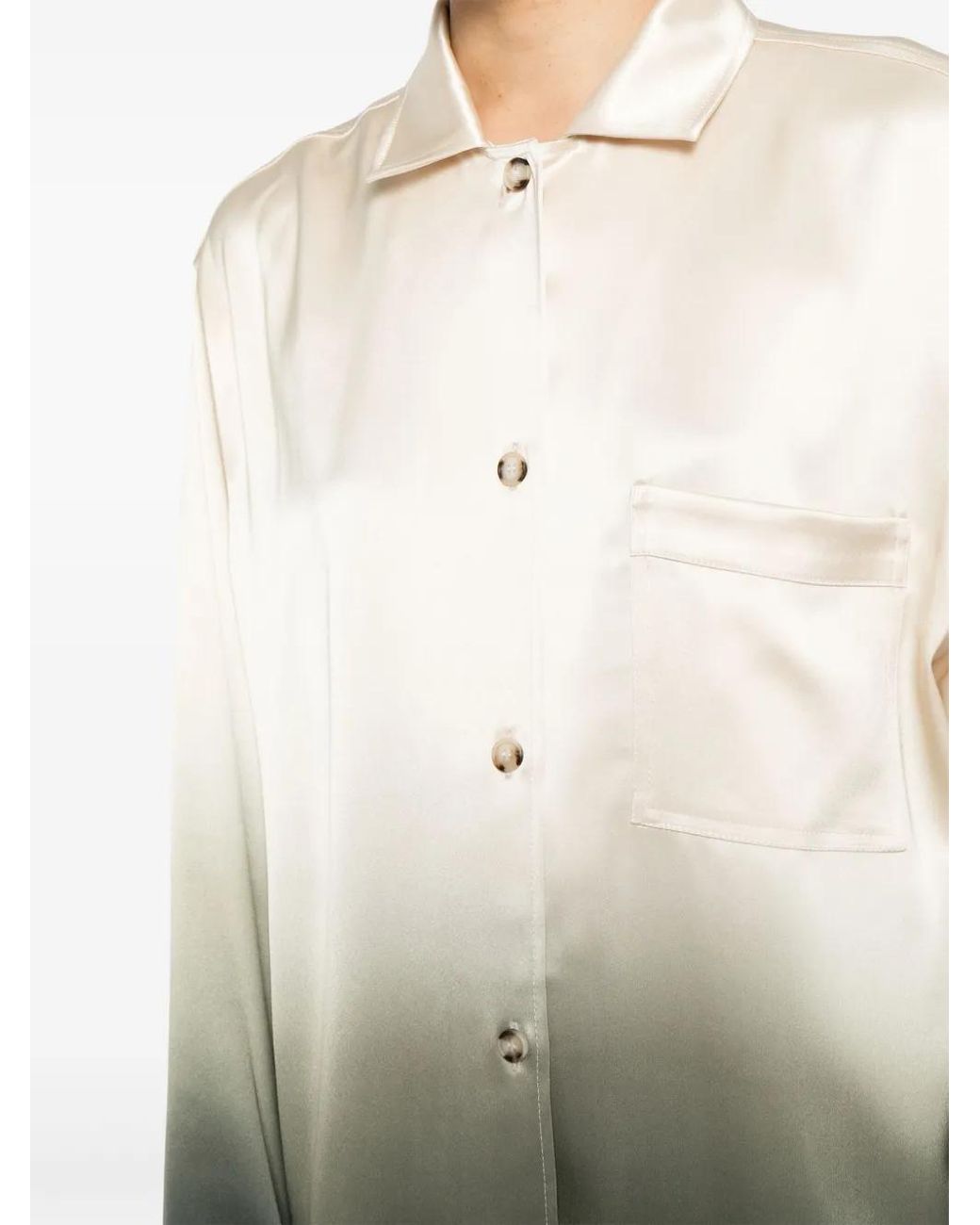 Nanushka Natural Jelmer Ombré-Effect Satin Shirt