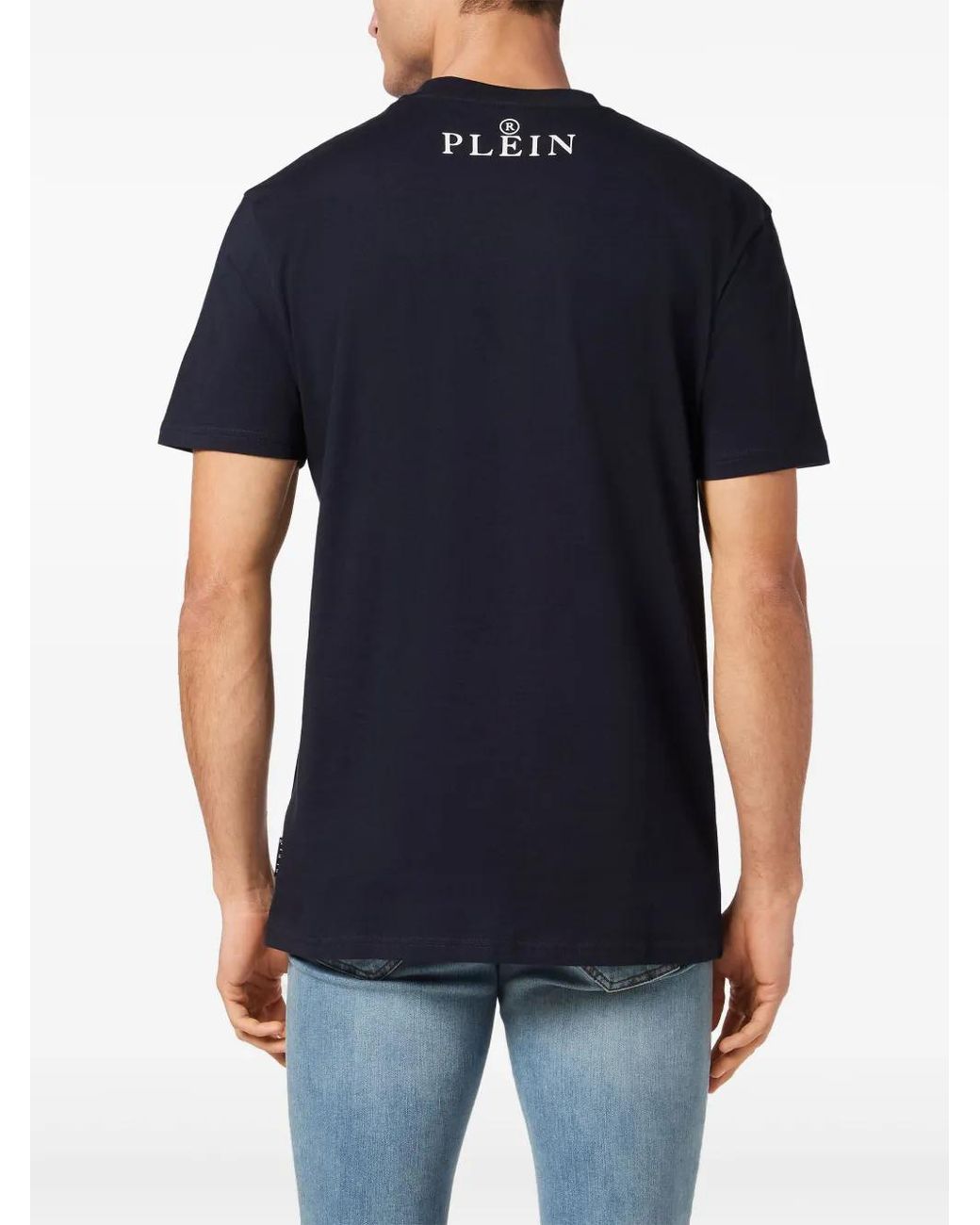Philipp Plein Blue College T-Shirt for men