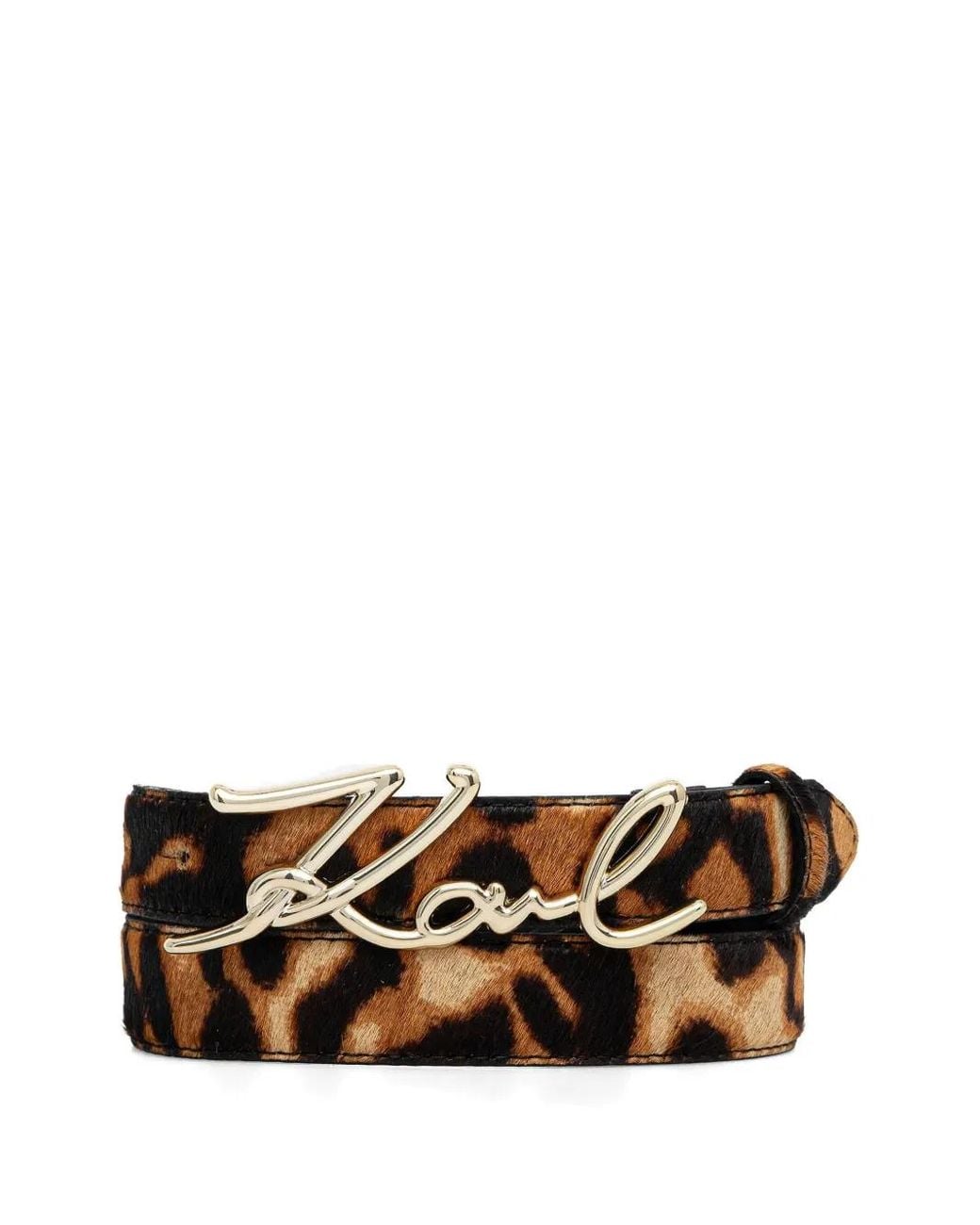 Karl Lagerfeld White K/Signature Logo Belt
