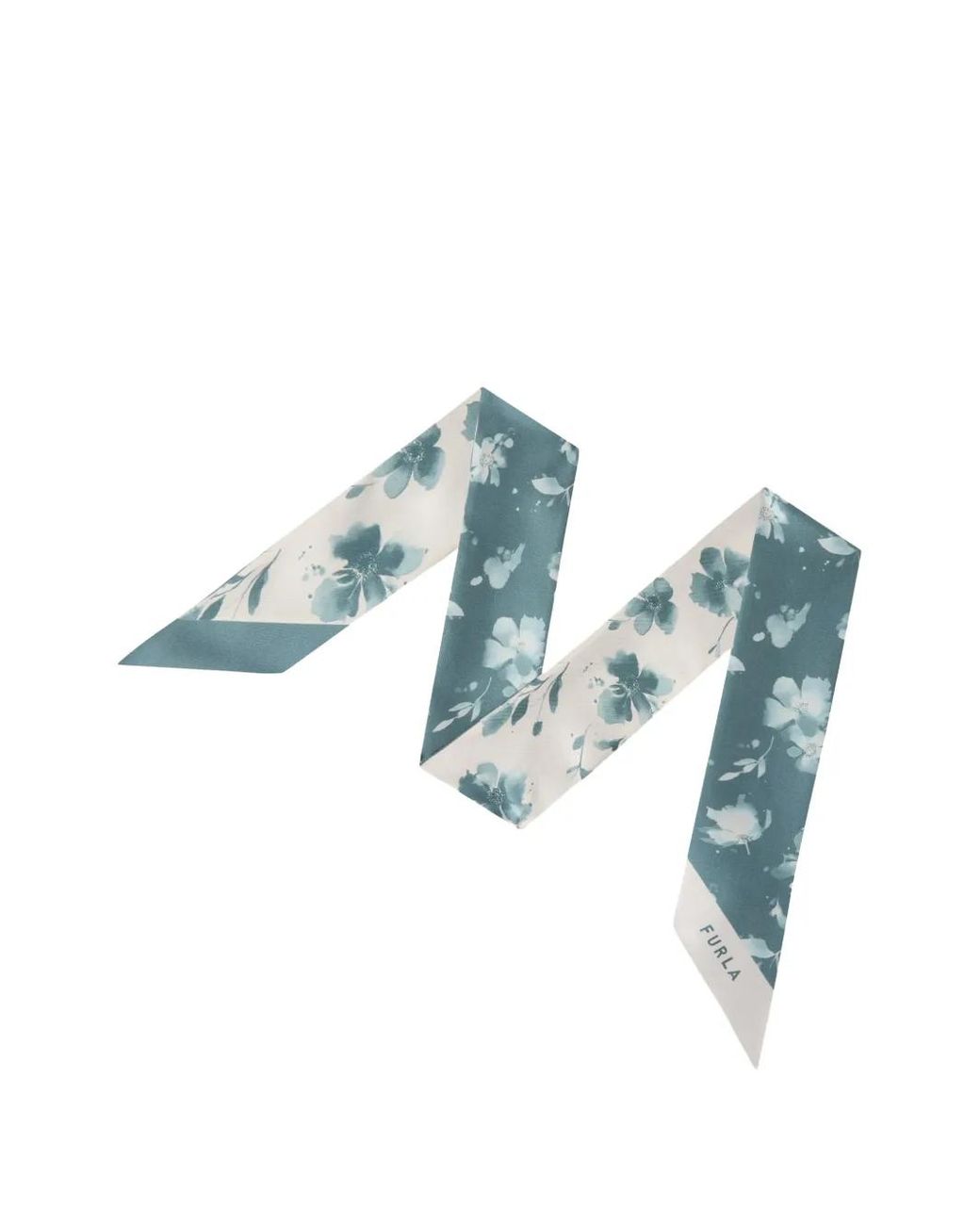 Furla Blue Metropolis Silk Scarf