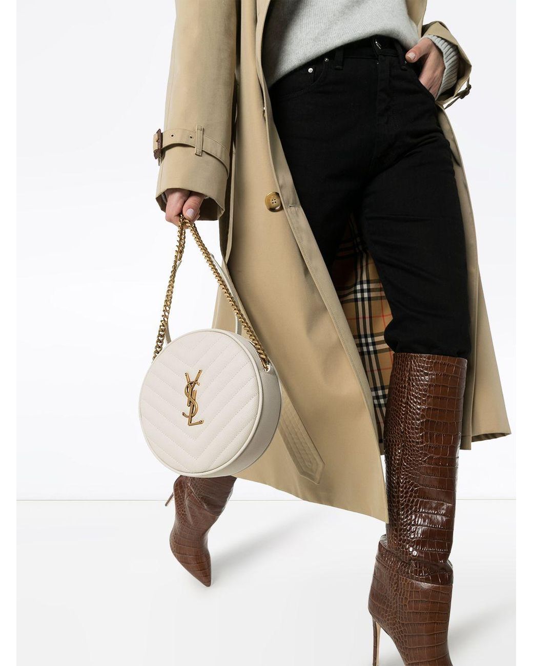 Saint Laurent Vinyle Round Camera Bag Lyst UK