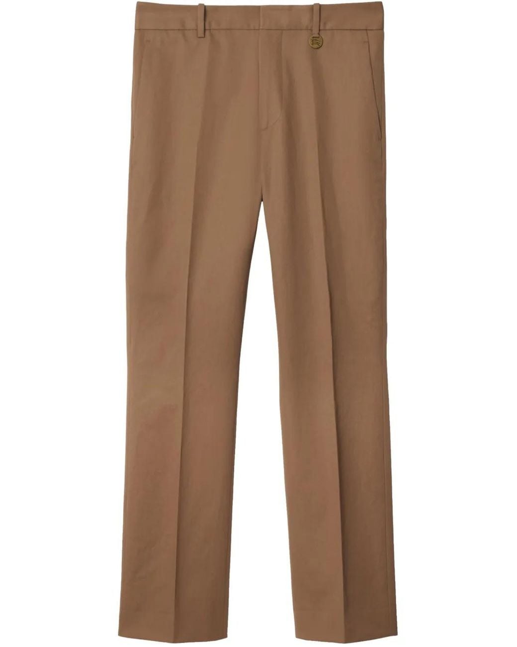 Burberry Brown Gabardine Trousers