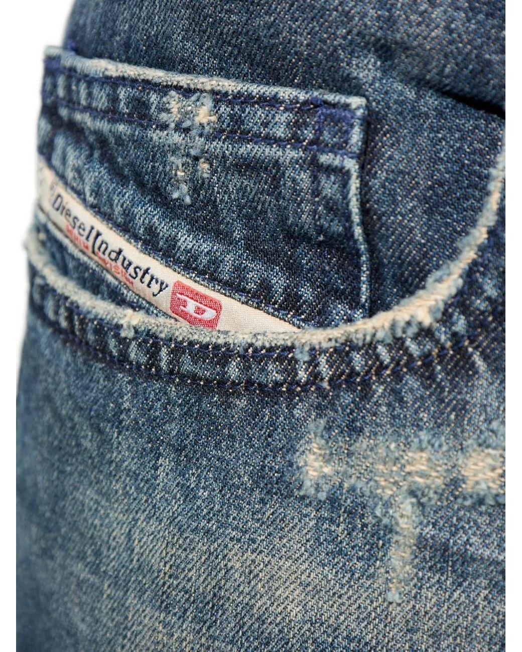 DIESEL Blue "2001 D-Macro" Wide Leg Jeans for men
