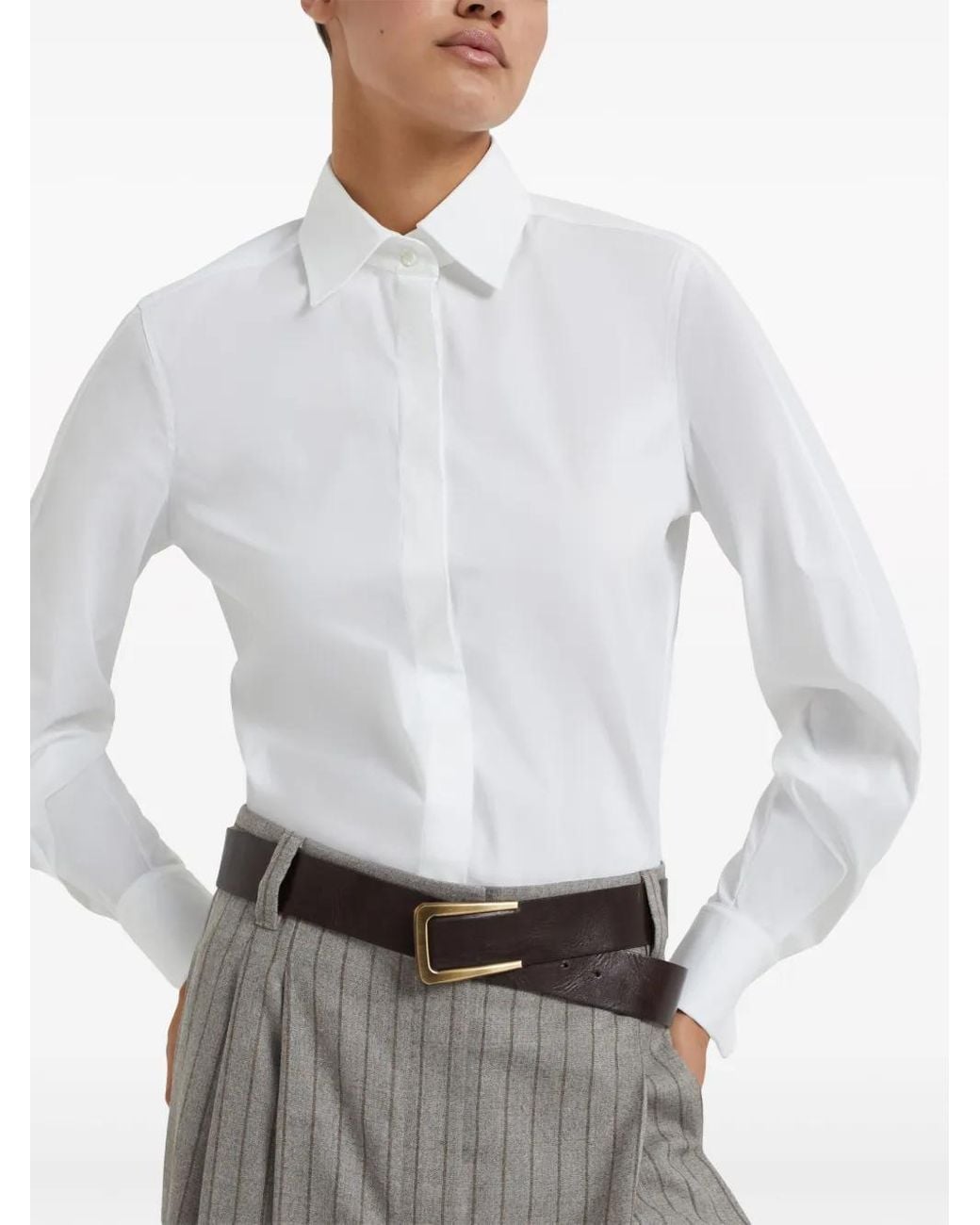 Brunello Cucinelli Brown Leather Belt