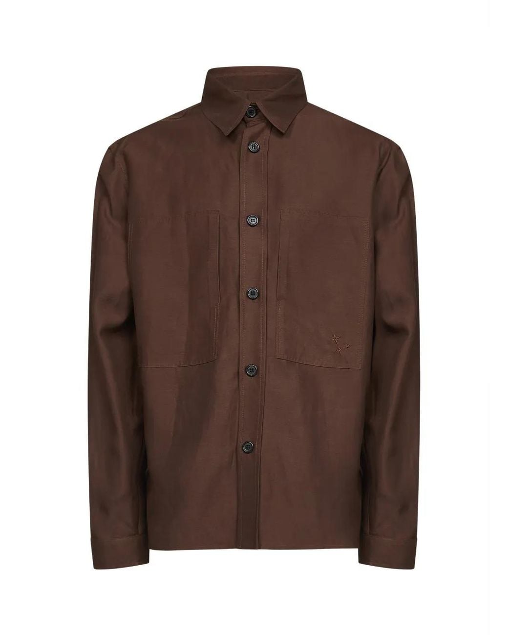 Laneus Brown Pocket Shirt for men