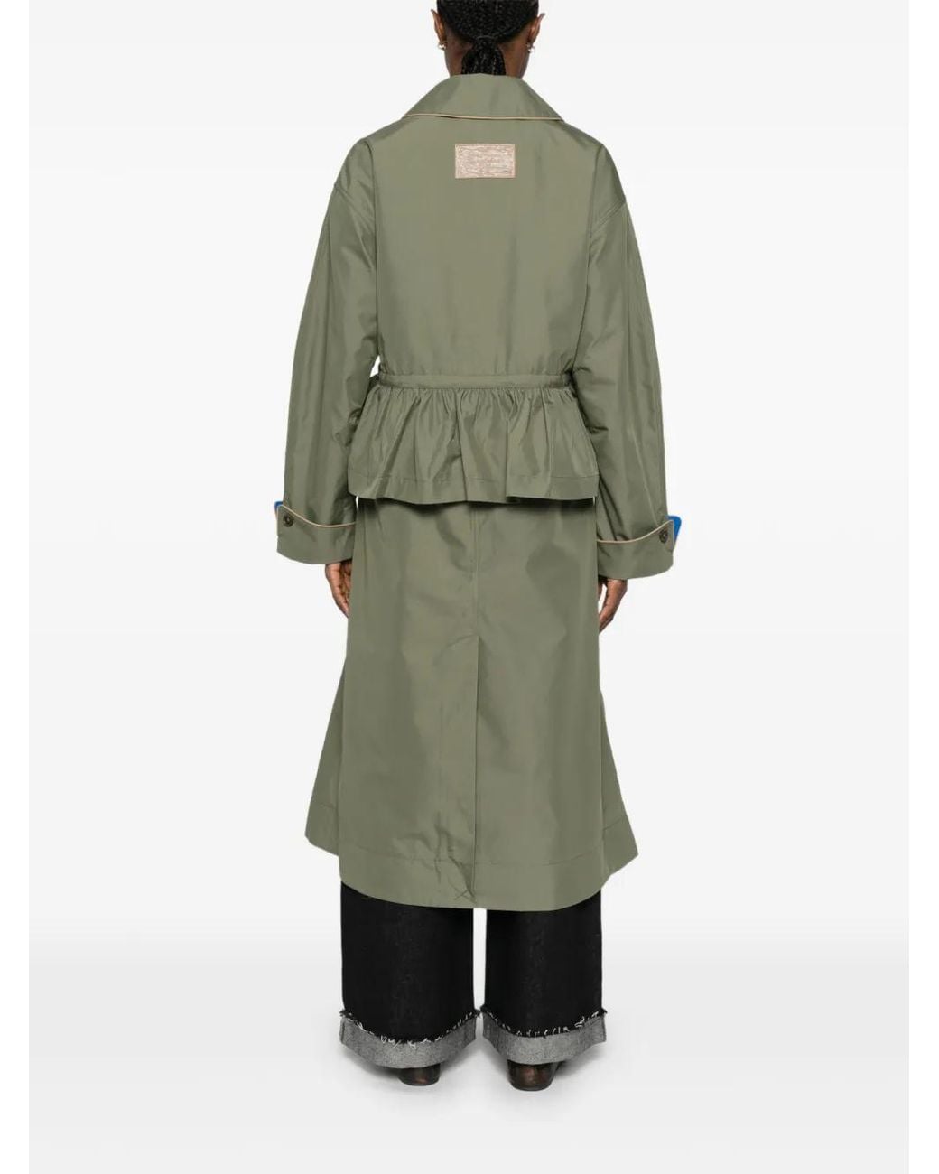 Damson Madder Green Myrtle Ruffled Coat