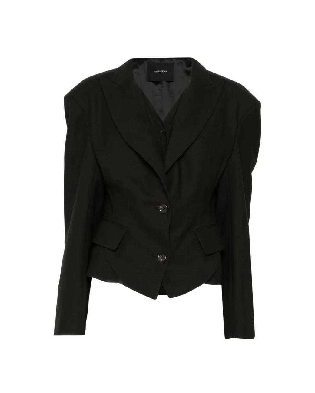 Pushbutton Black Curved Convertible Blazer