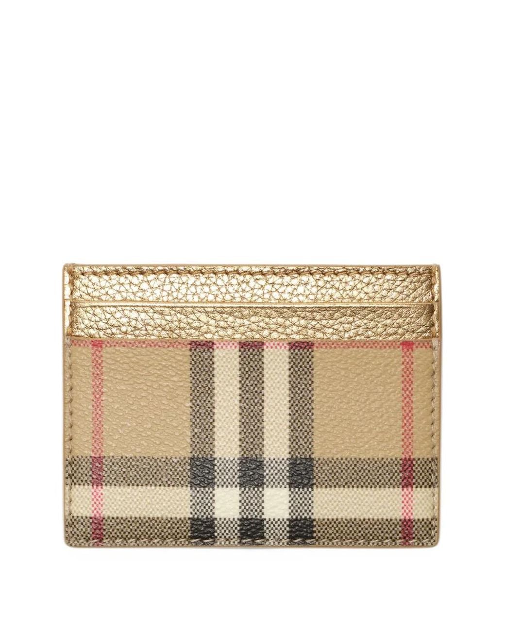 Burberry Natural Check Card Case