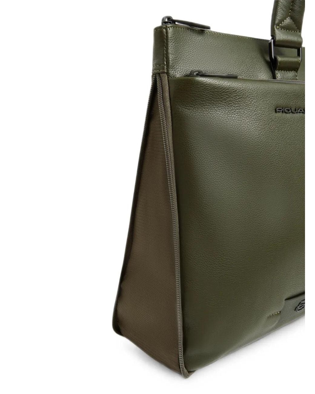 Piquadro Green Grained Laptop Bag for men