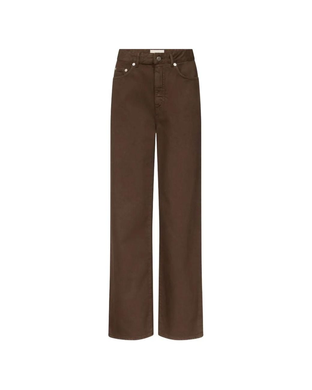 Loulou de Saison Brown Mico Low-Rise Wide-Leg Jeans