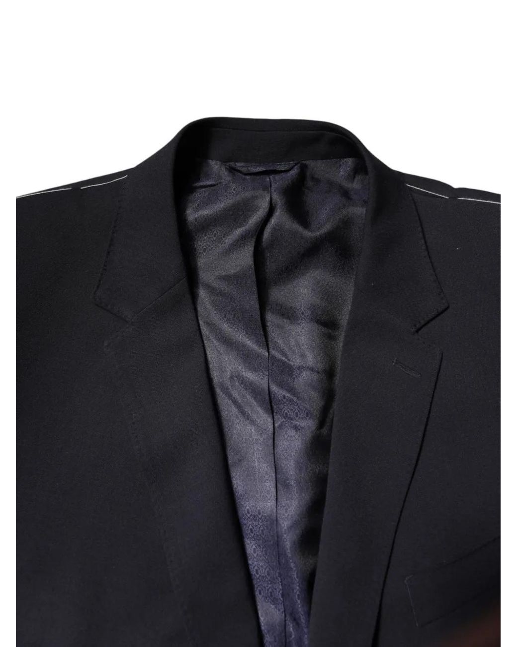 Dolce & Gabbana Blue Single-Breasted Notch-Lapel Blazer for men