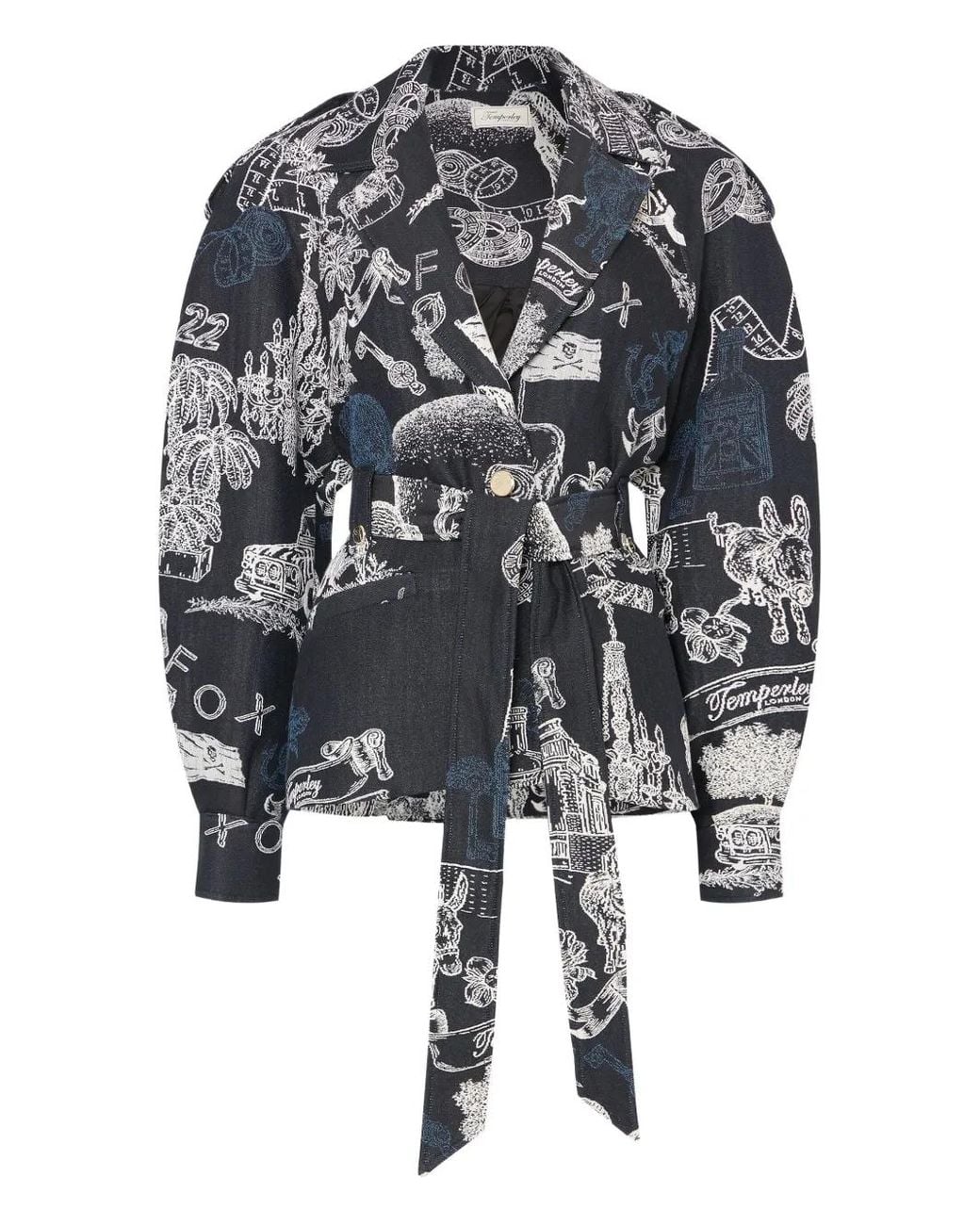 Temperley London Gray Belted Jacket