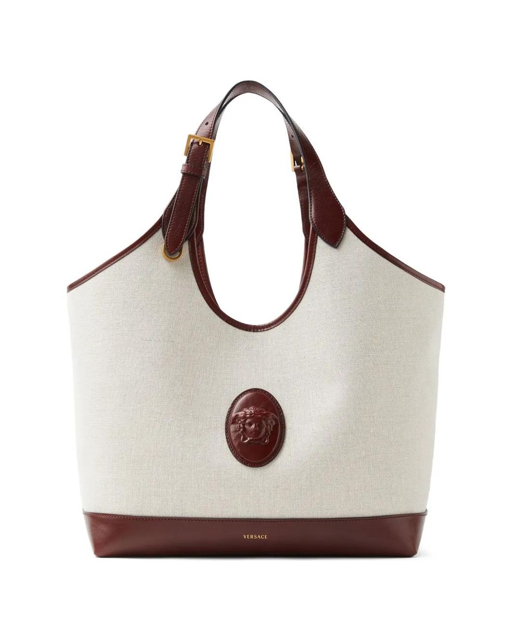 Versace Natural Rivière Large Canvas Tote