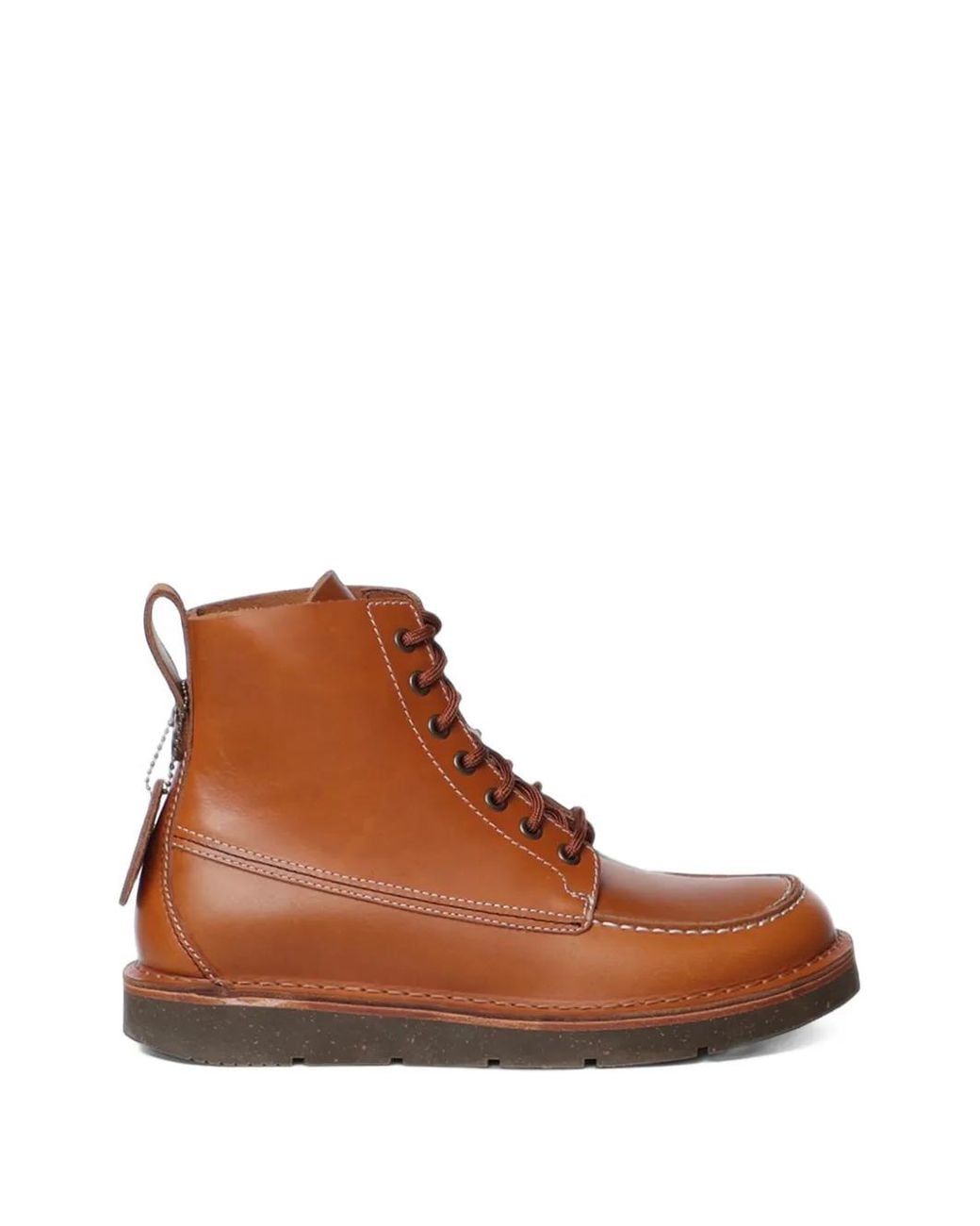 Birkenstock Brown Birmingham Moc Natural Leather Boots for men