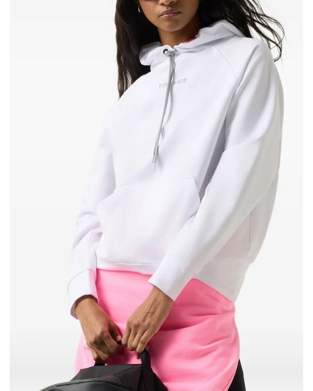 Bogner Fire + Ice White Nala Logo-Print Hoodie