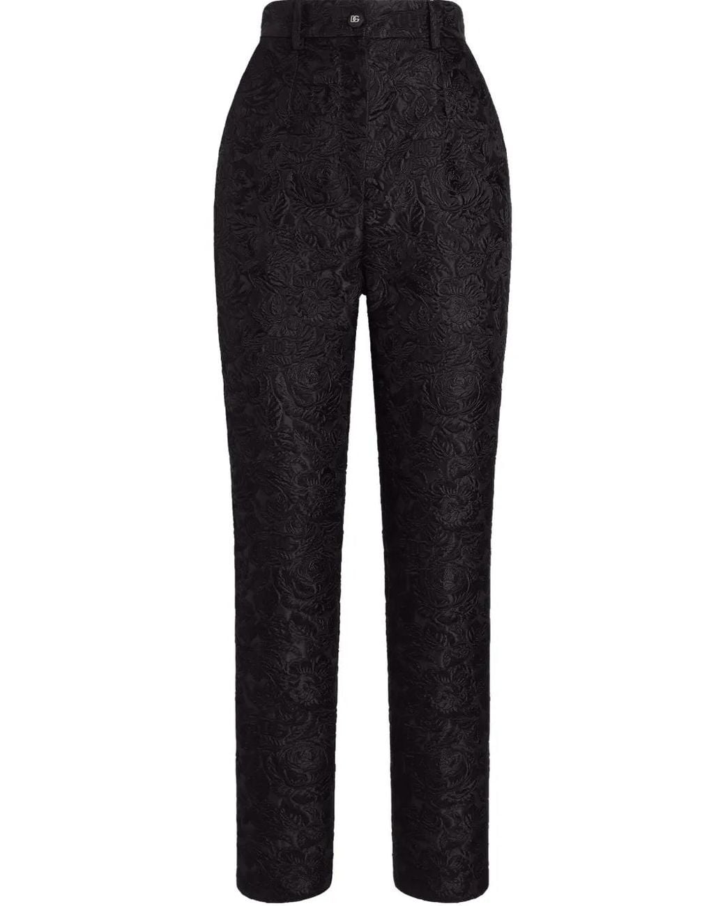 Dolce & Gabbana Black Dna Brocade Trousers