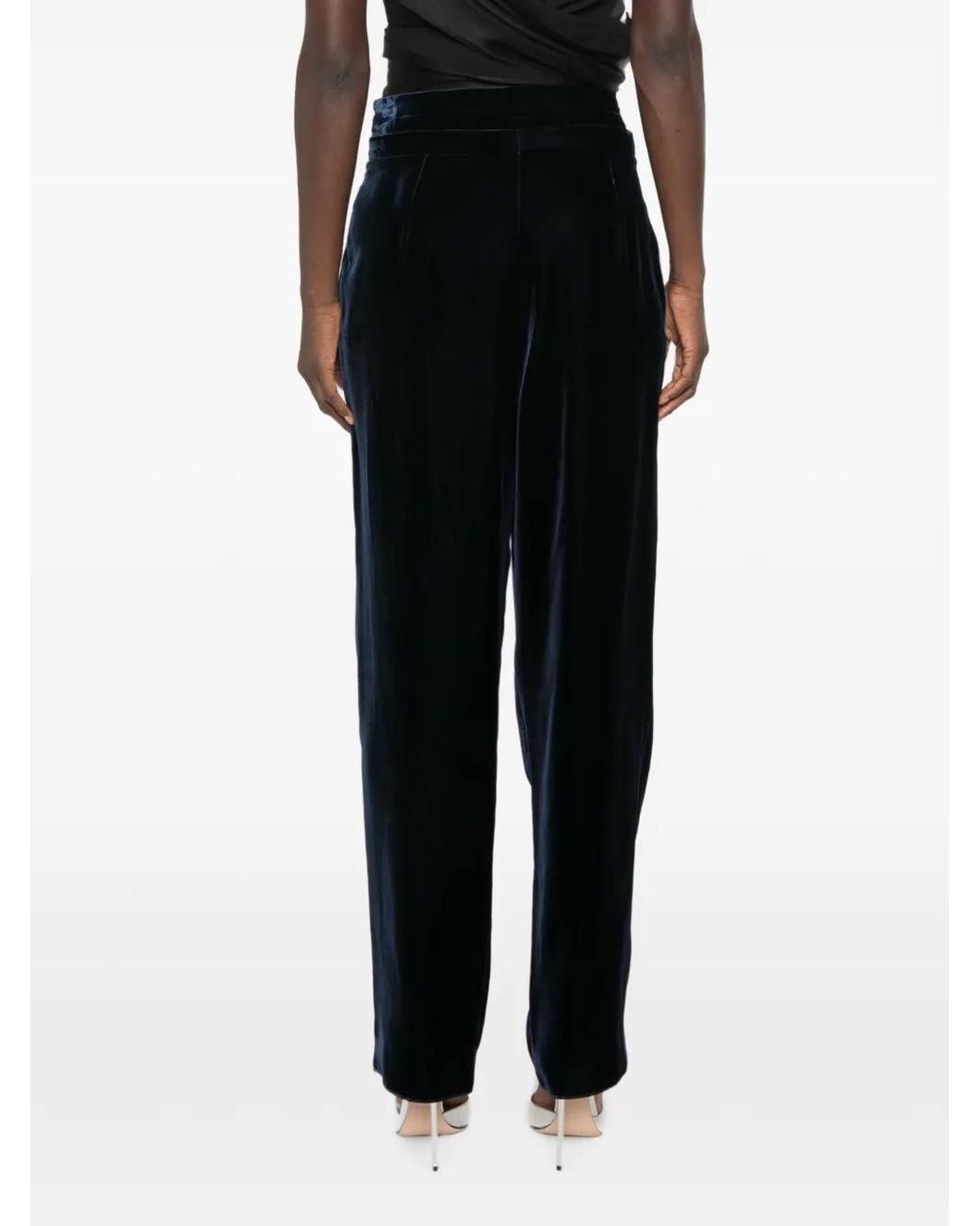 Giorgio Armani Black Pleated Pants
