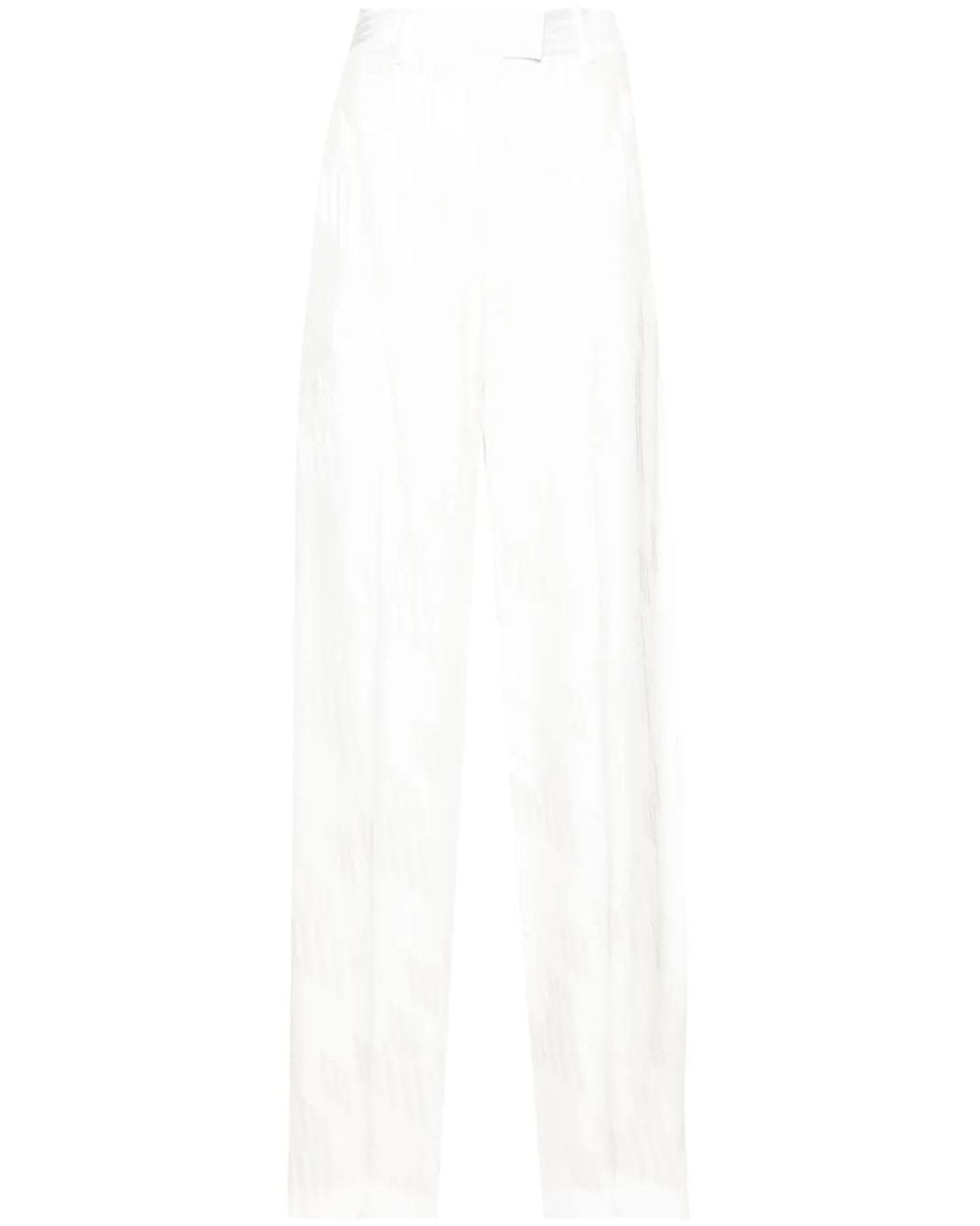 The Attico White Homerun Cropped Zip Hoodie