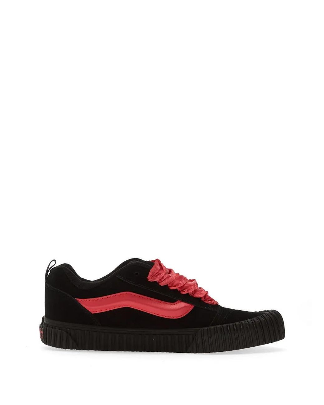 Vans White Knu Skool Ruffled Lace-Up Sneakers