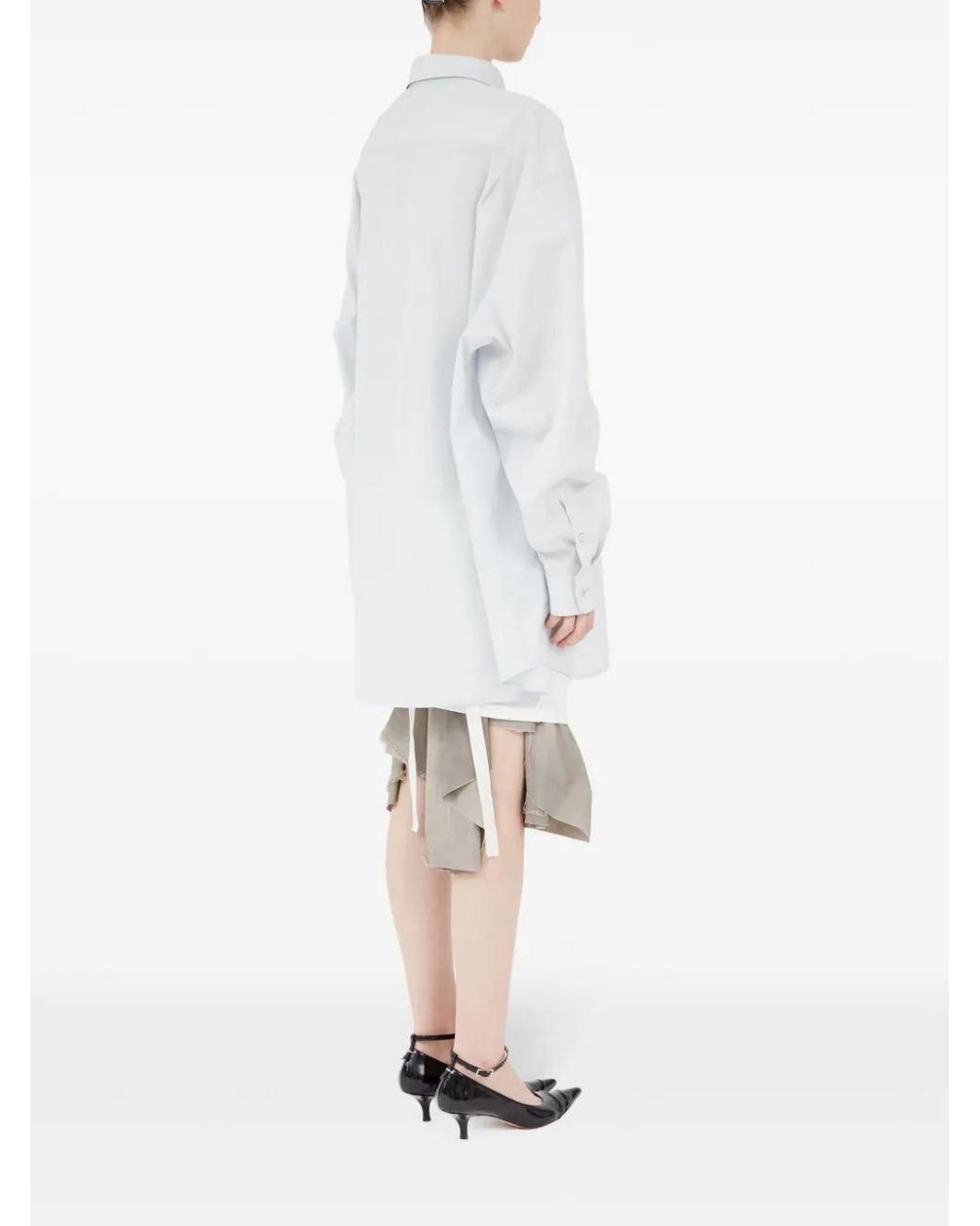 Maison Margiela White Oversized Light Cotton Shirt