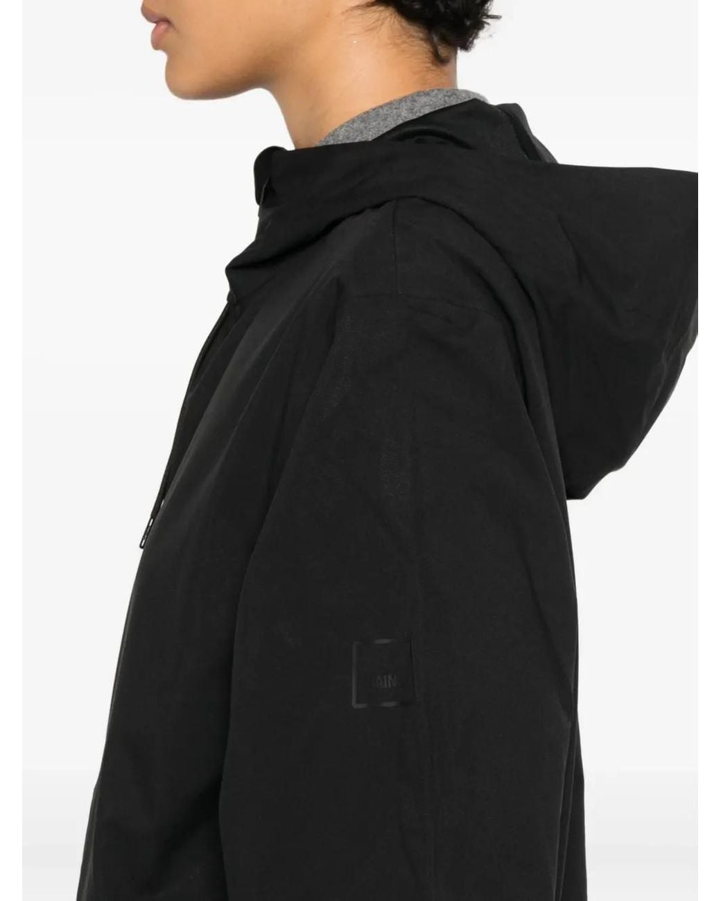 Rains Black Suva Hardshell Jacket