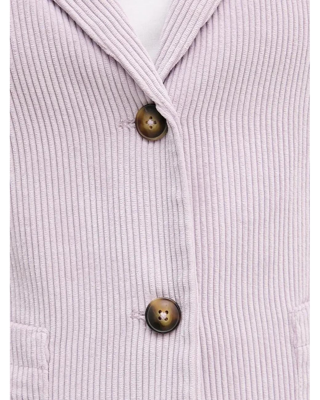 Benetton Gray Corduroy Buttoned Top