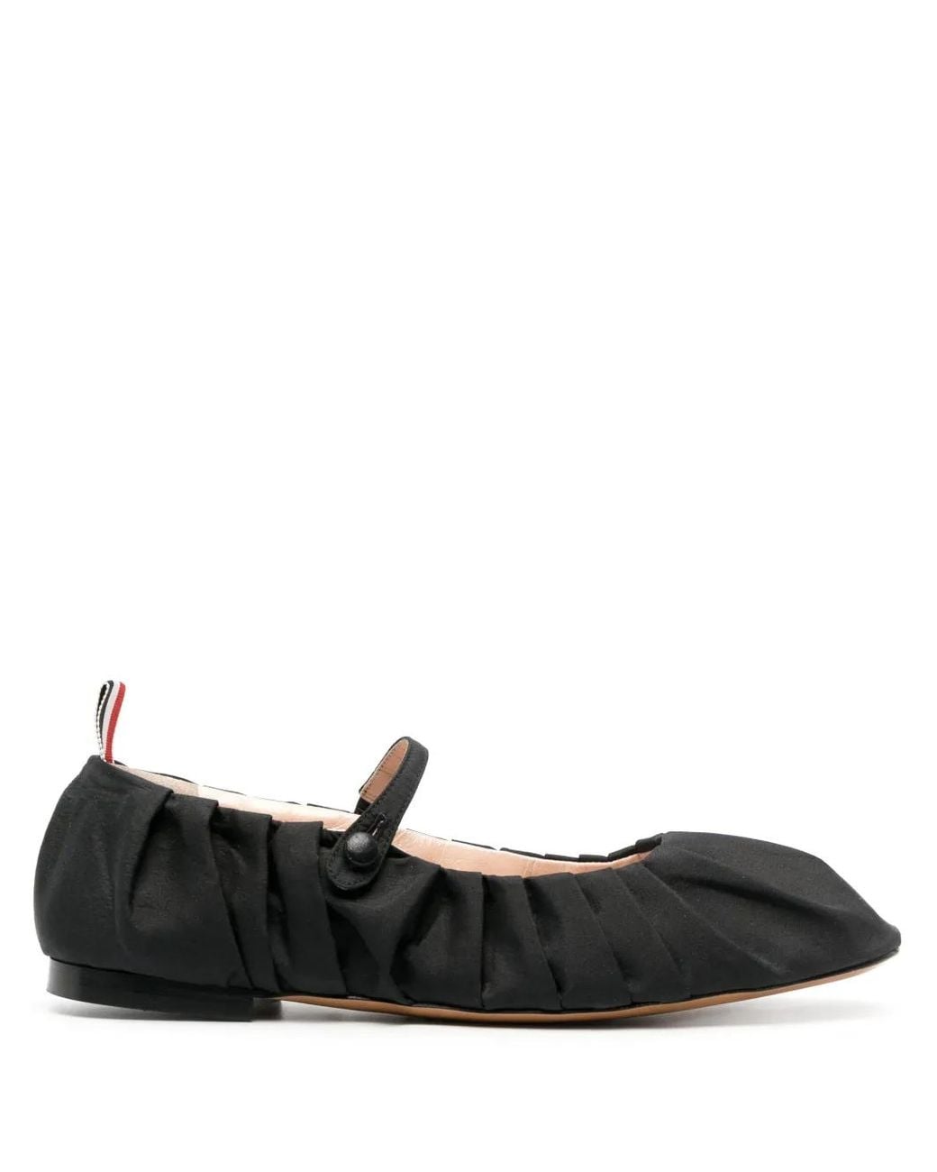 Thom Browne Black Elegant Calf Leather Ballerinas