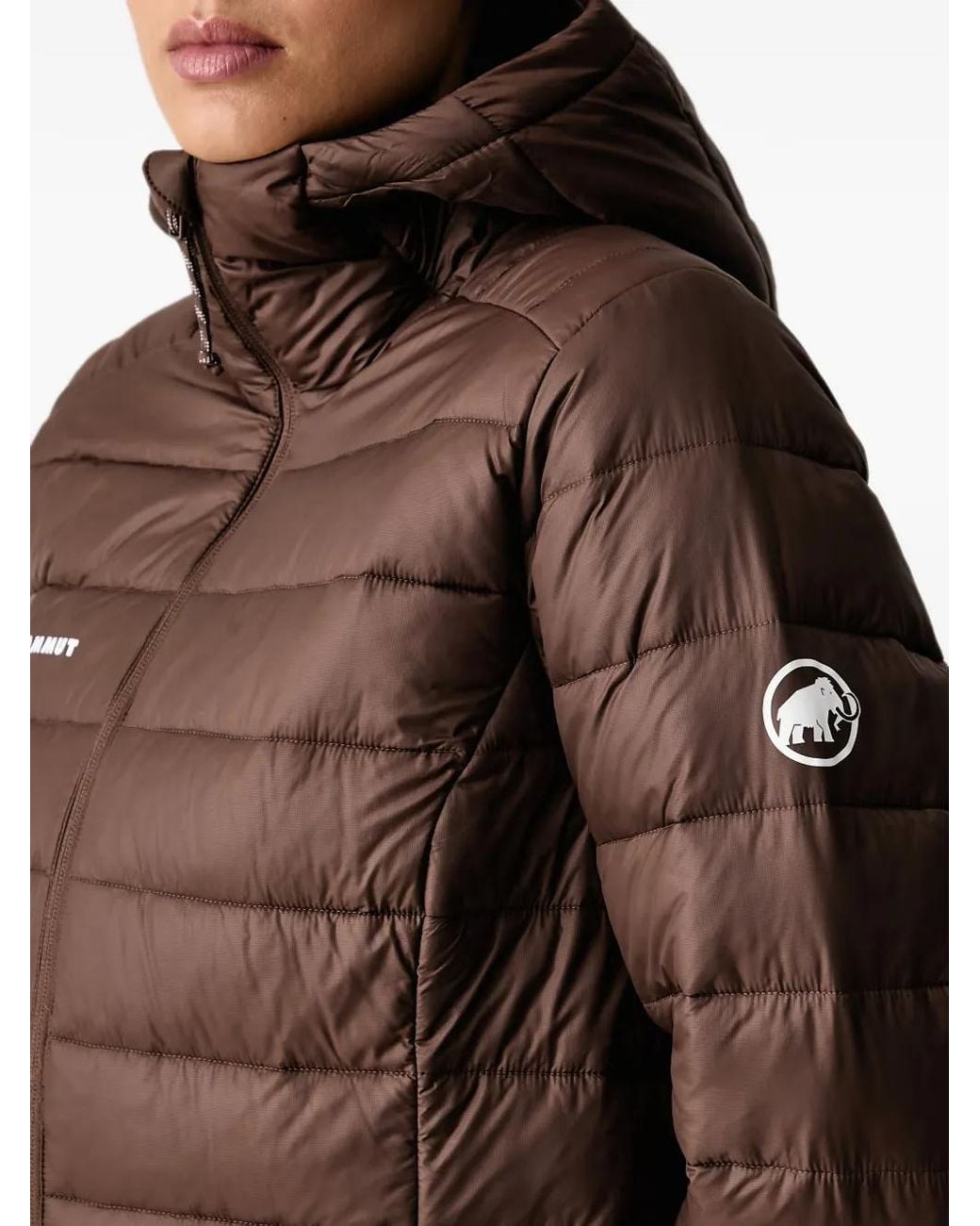 Mammut Brown Crag Quilted Hooded Performance Jacket