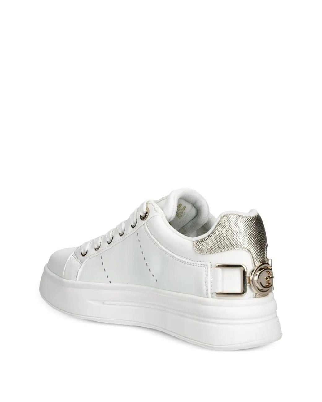 guess-metallic-detail-sneakers-in-white-lyst