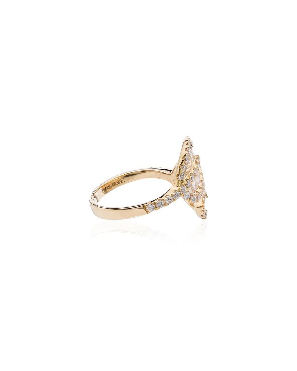 Anita Ko White Medium Leaf Diamond Ring