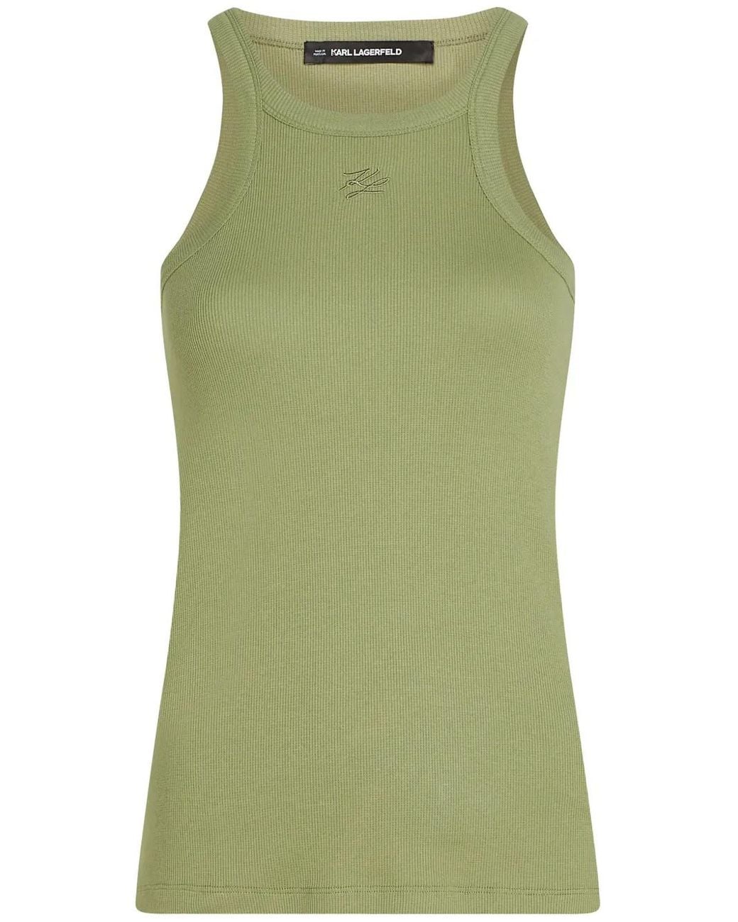 Karl Lagerfeld Green Antiqued Cashmere Blend Polo Shirt