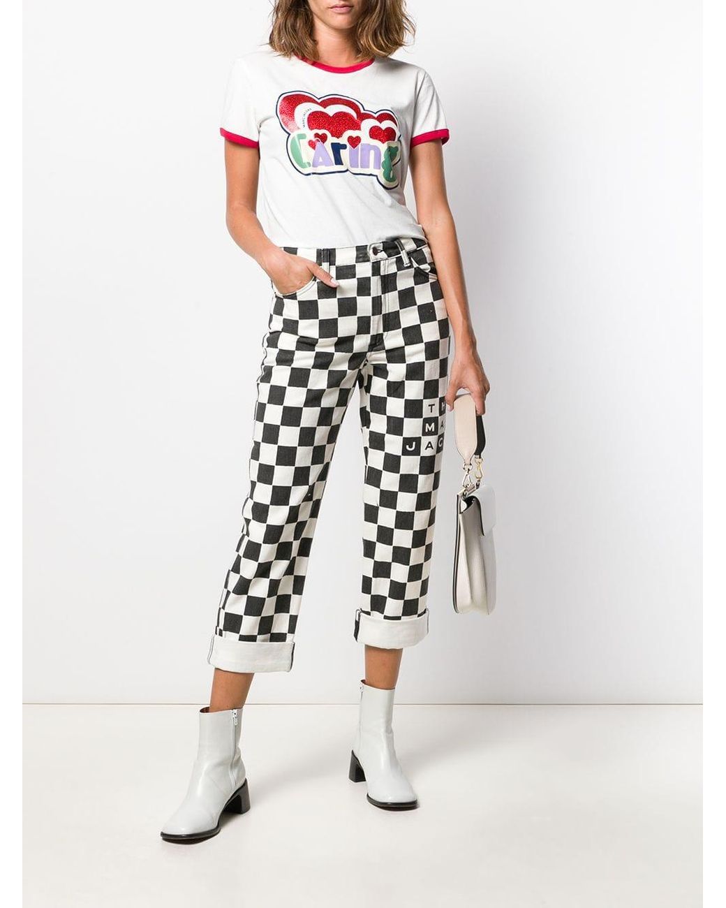 Marc Jacobs Monogram-Print Straight-Leg Jeans