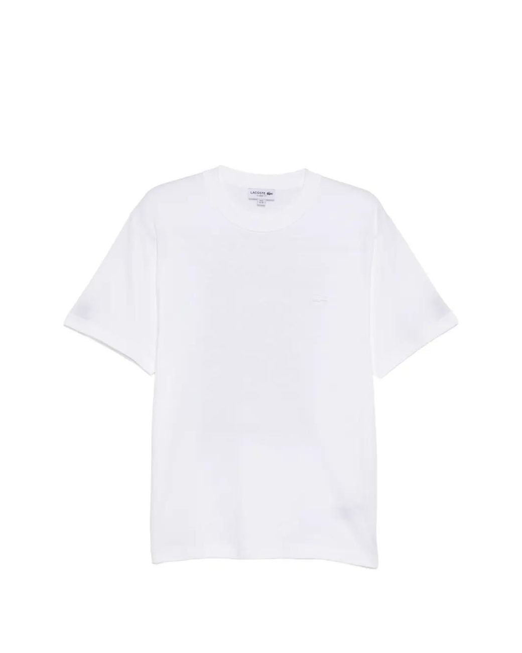 Lacoste White Logo-Embroidered T-Shirt for men