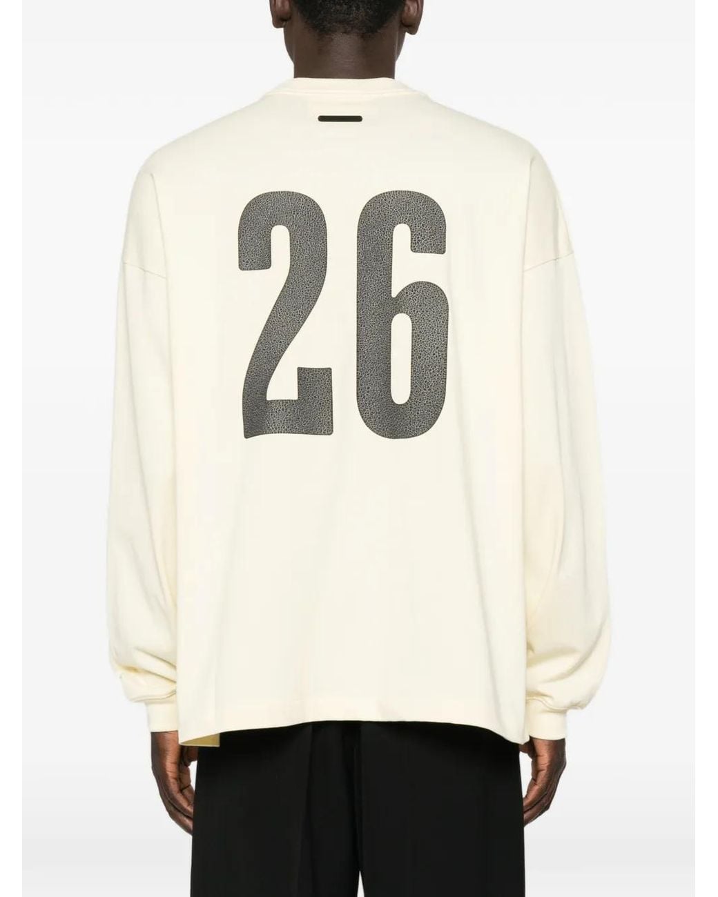 Fear Of God Natural Merch Logo-Print Long-Sleeve T-Shirt for men