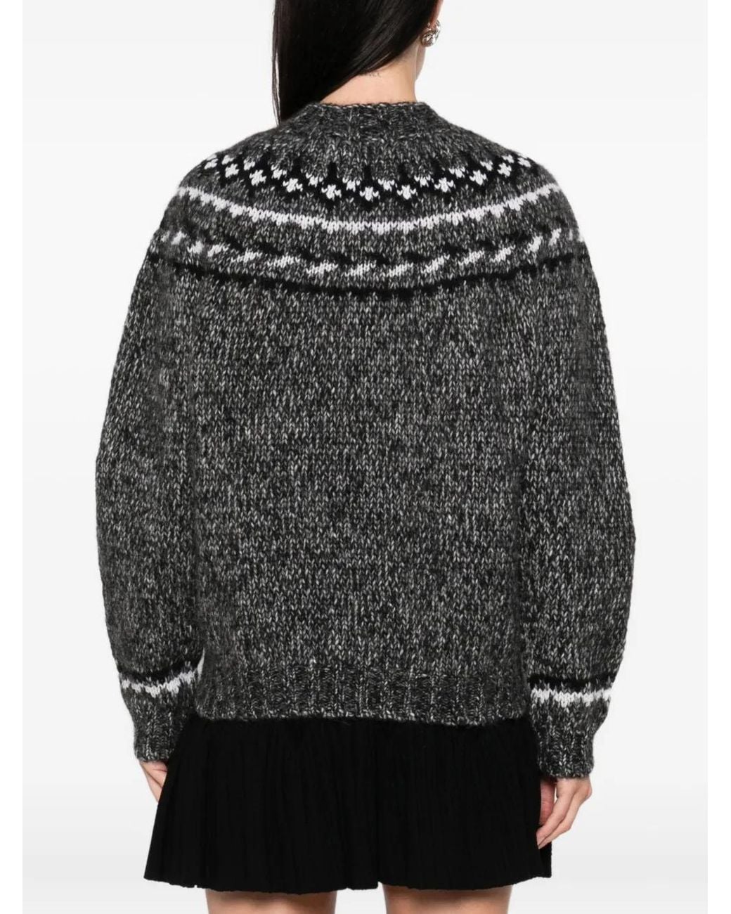 P.A.R.O.S.H. Black Laila Crew-Neck Sweater