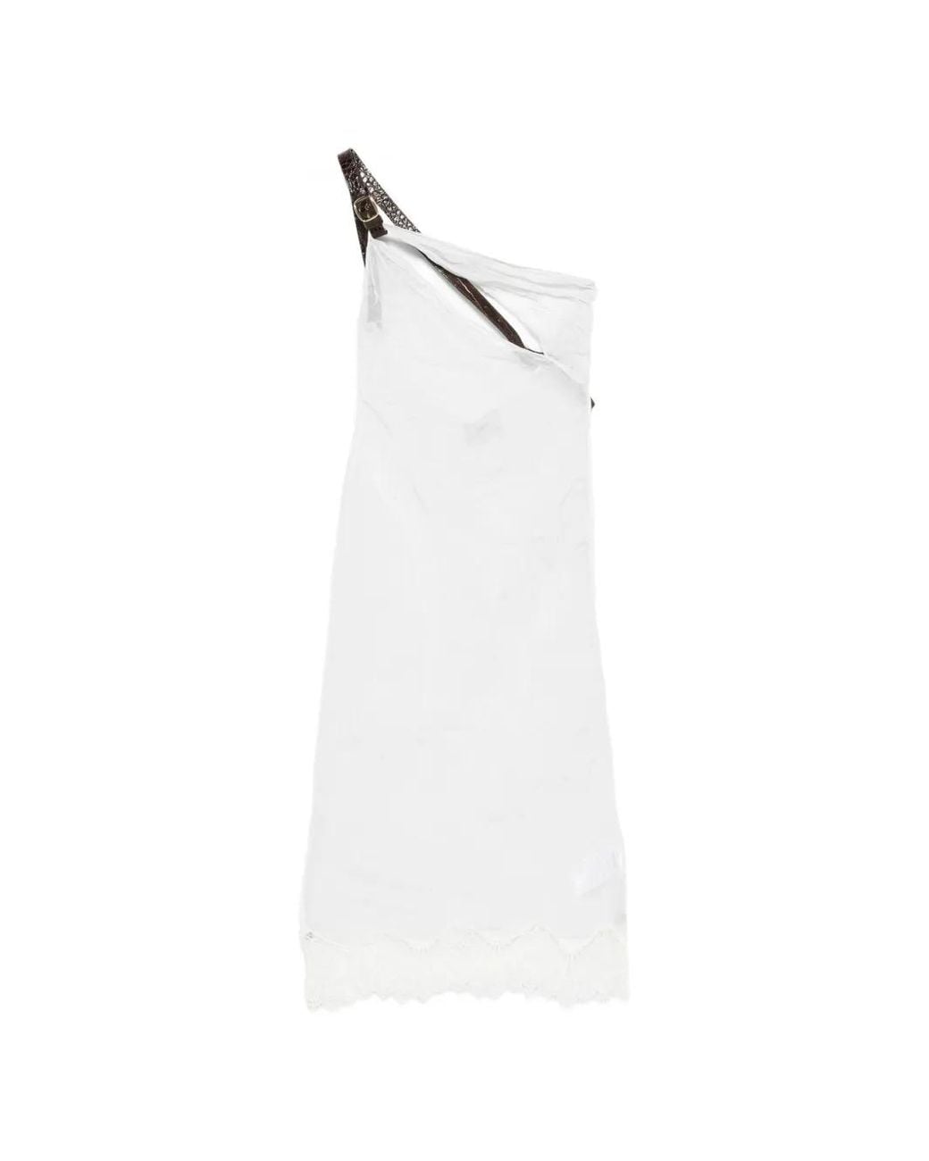 Coperni White Wrinkled Mini Dress