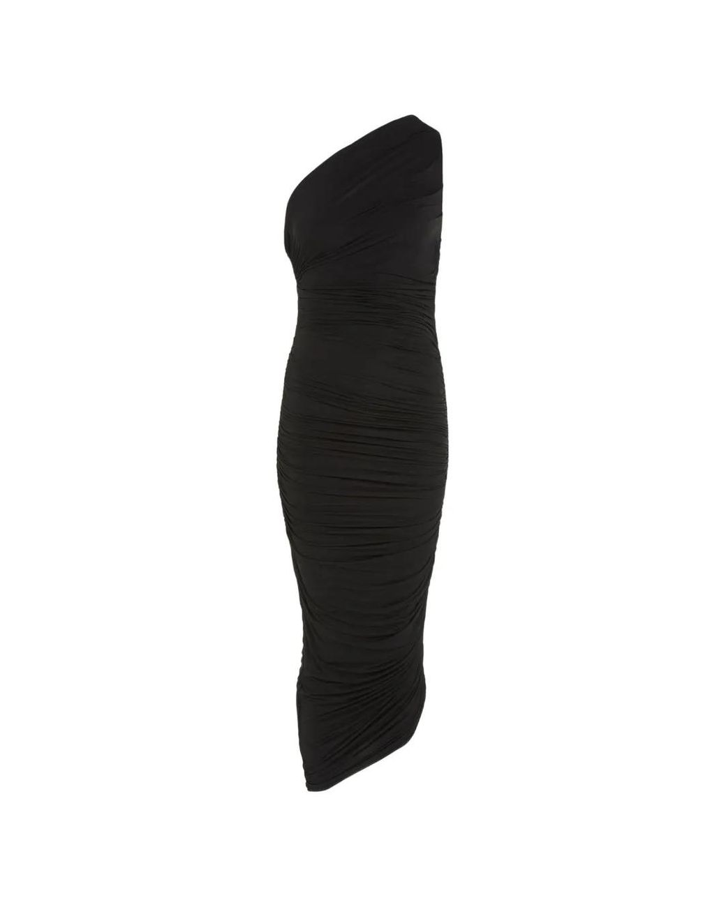 GAUGE81 Black Ira One-Shoulder Draped Maxi Dress