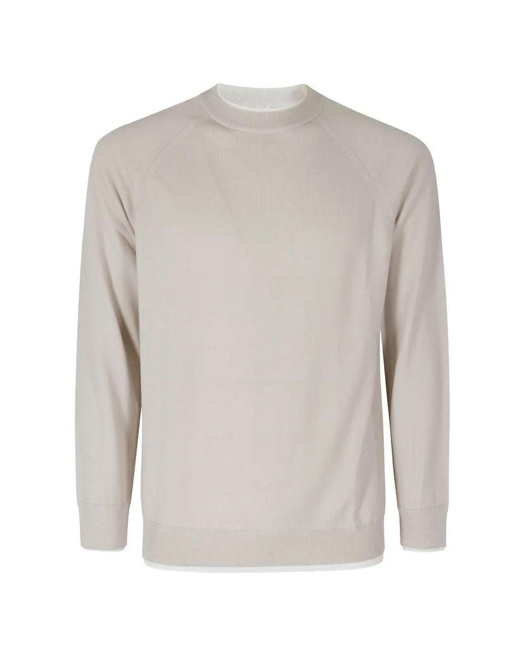 Eleventy Gray Raglan-Sleeve Wool Sweater for men
