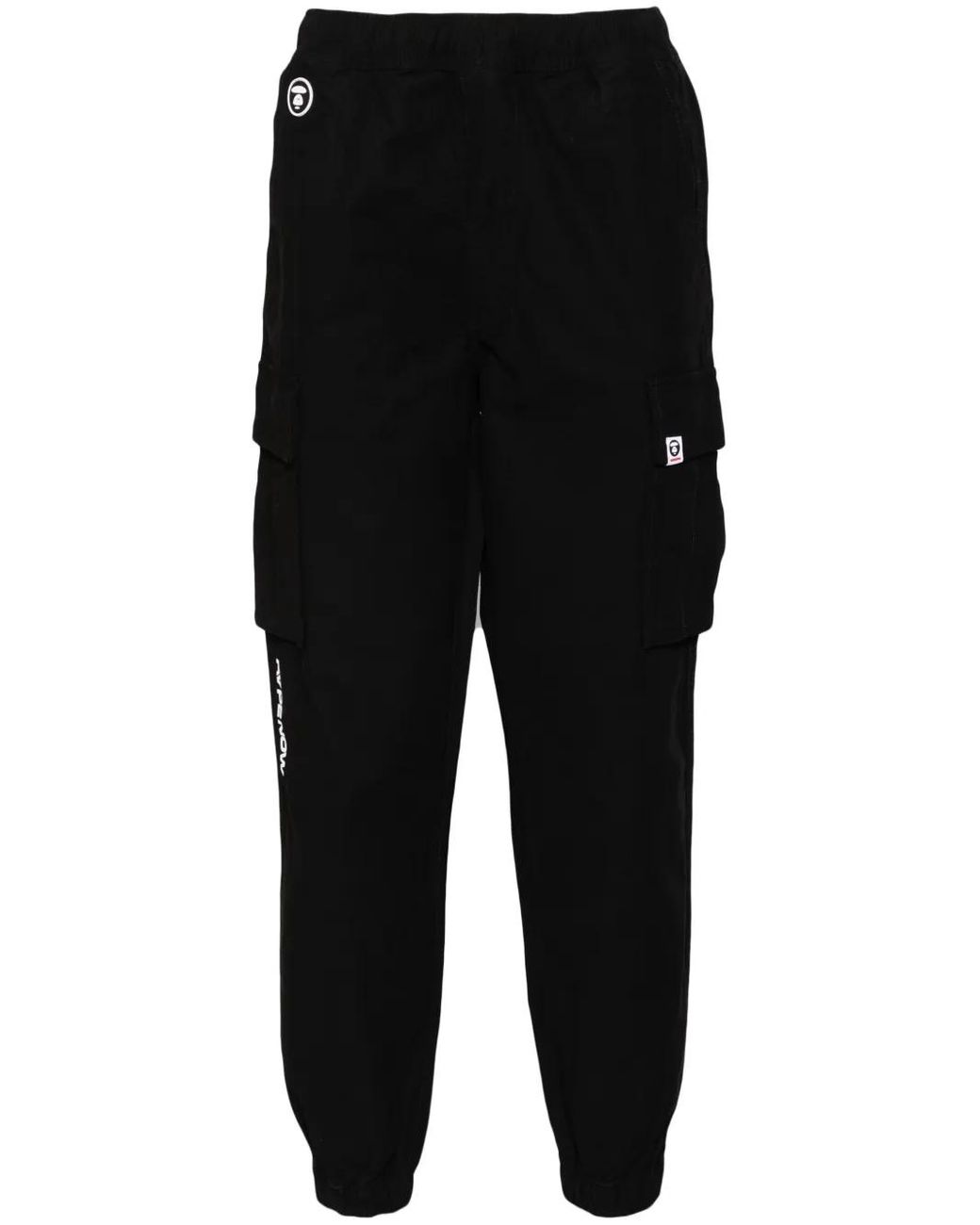 Aape By A Bathing Ape Black Tapered-Leg Cargo Trousers for men