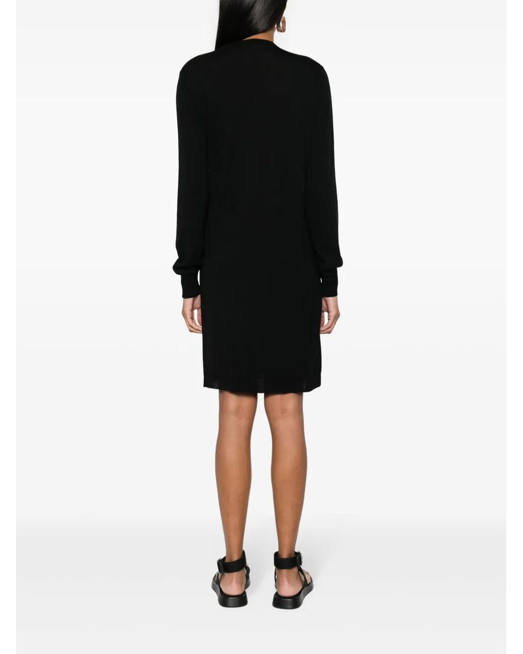 Fabiana Filippi Black Knitted Wool Dress
