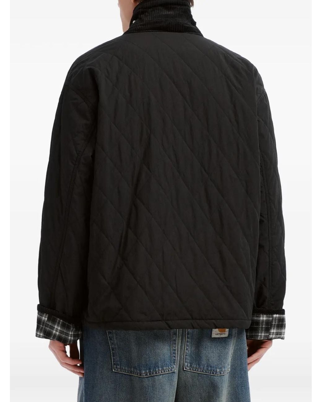 Musium Div. Black Diamond-Quilted Jacket for men