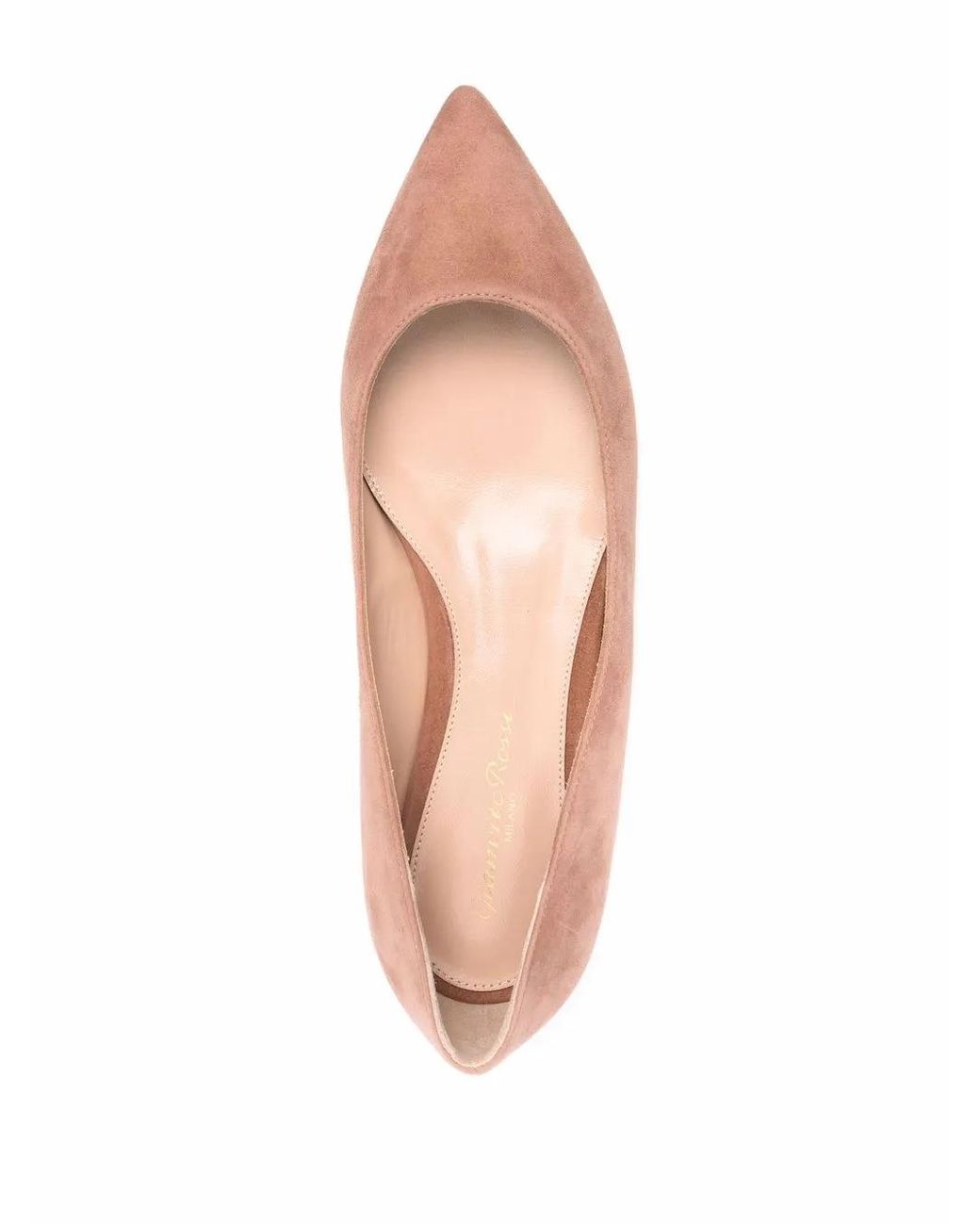 Gianvito Rossi Pink Gianvito Suede Ballerina Shoes