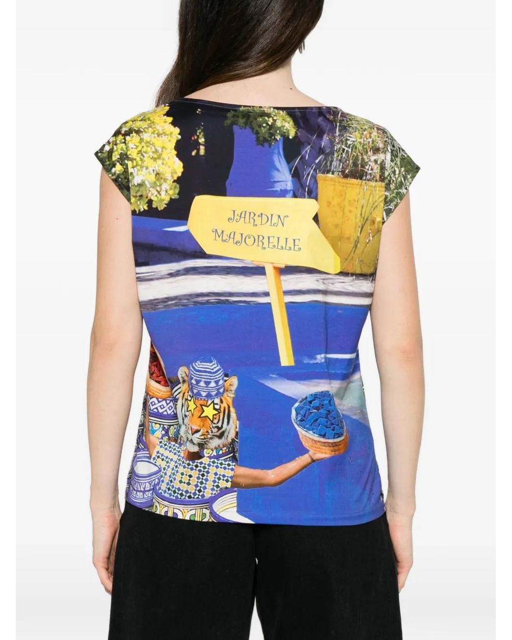 The Artistylist Blue Jardin Majorelle Graphic-Print T-Shirt