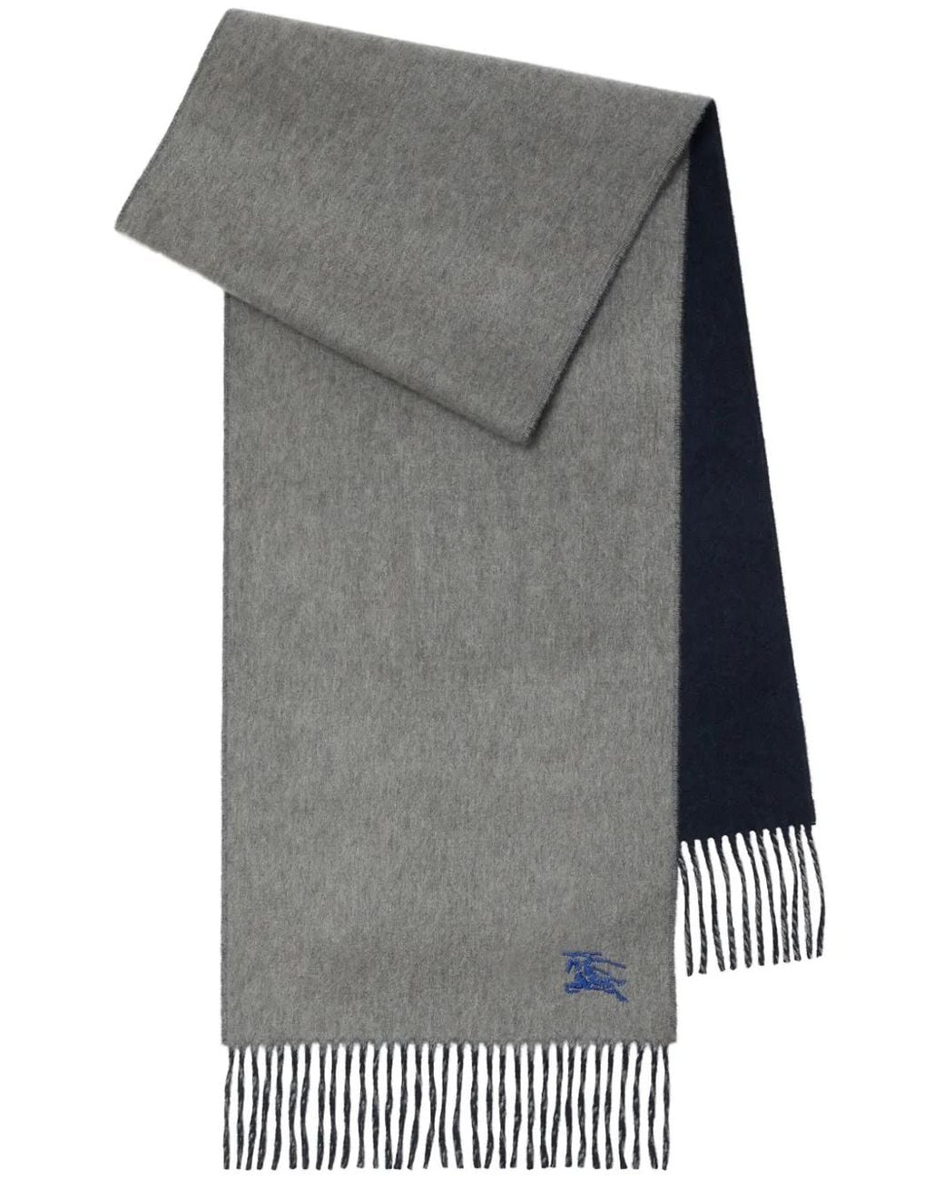 Burberry Gray Reversible Cashmere Scarf