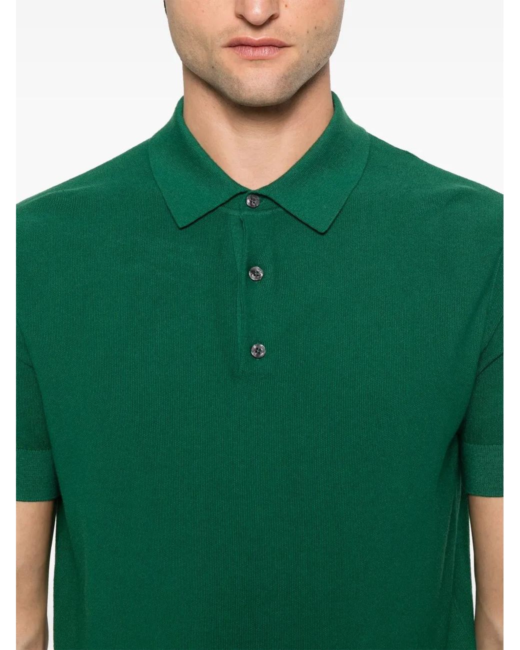Fursac Green Piqué Polo Shirt for men