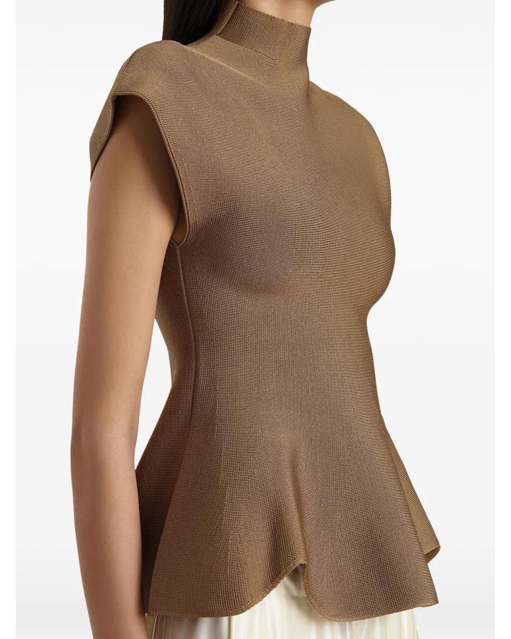 Khaite Brown Andra Top