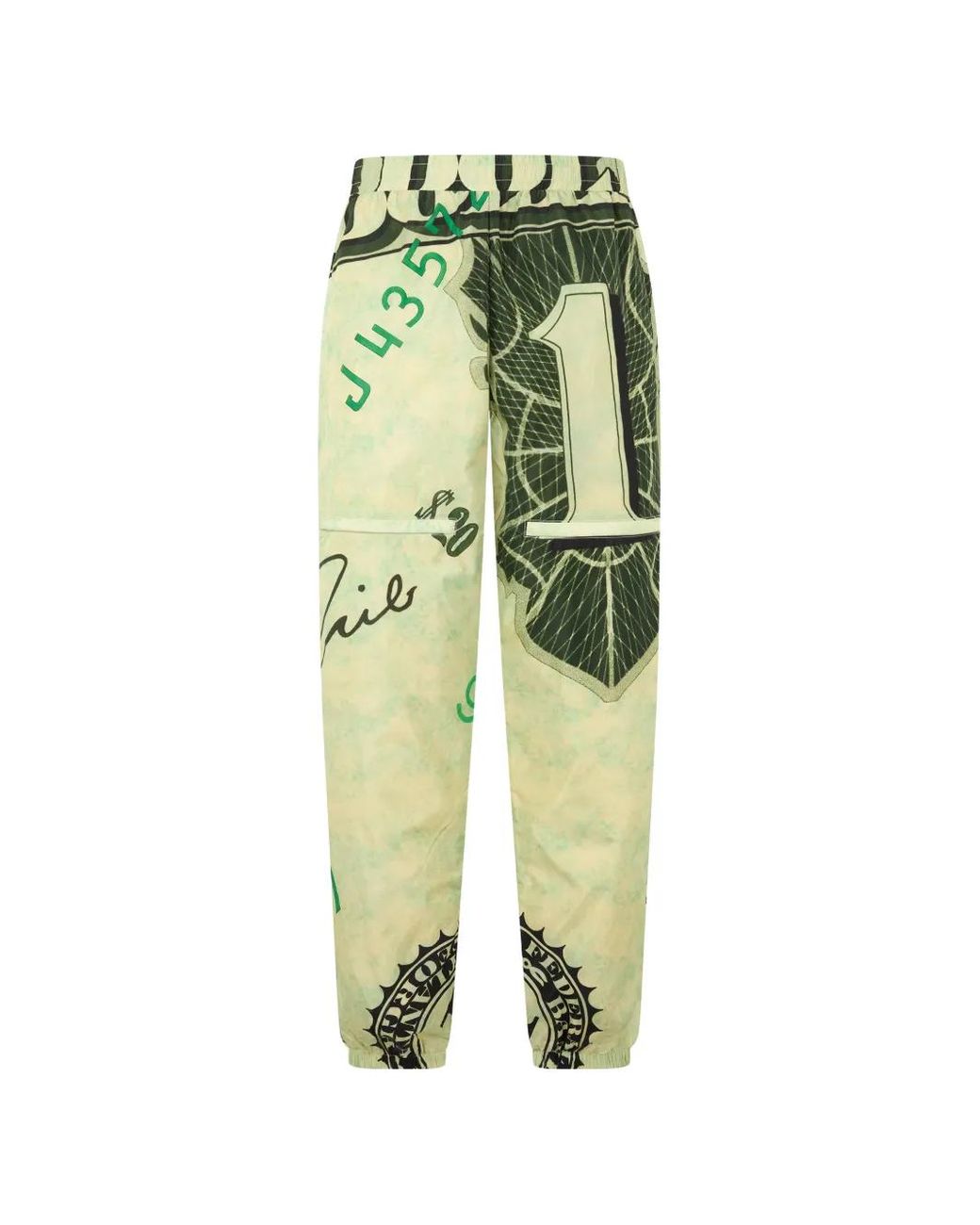 Moschino Green Graphic-Print Track Pants for men